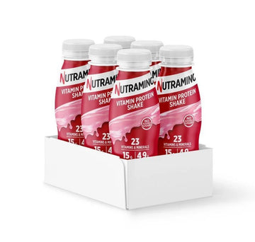 Nutramino Vitamin Protein Shake strawberry Case of 6x325ml | Megapump
